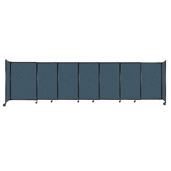 StraightWall Sliding Portable Partition 15'6" x 4' Caribbean Fabric
